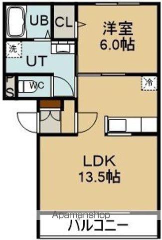 パレ・ドゥ・ヴォーグ(1LDK/2階)の間取り写真