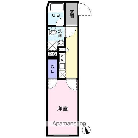 ミライズ新宿戸山(1K/4階)の間取り写真