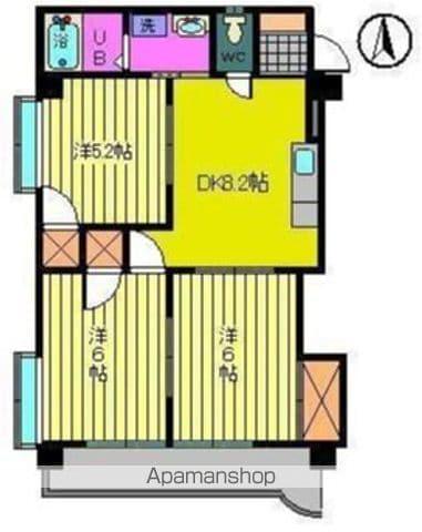 レジデンス M-1(3DK/1階)の間取り写真