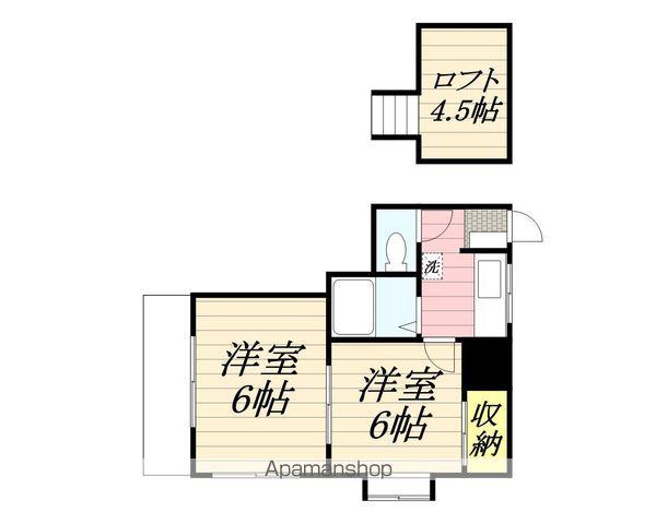 リーフコート江戸川台(2K/1階)の間取り写真