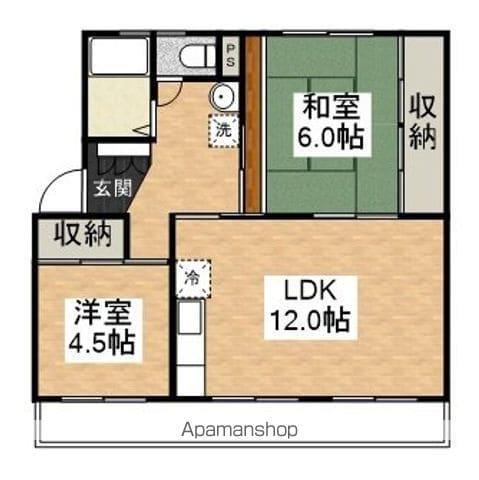 新宿団地1号棟(2LDK/1階)の間取り写真
