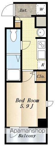 HY.S MAXIV立川錦町(1K/2階)の間取り写真