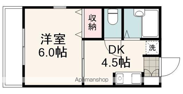 フローレンス千代田(1DK/2階)の間取り写真