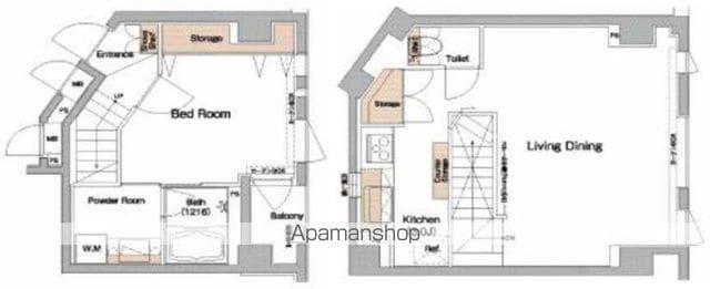 グラントレゾール広尾(1LDK/2階)の間取り写真