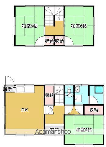 予讃線 伊予西条駅 徒歩28分 1階建 築43年(3DK)の間取り写真