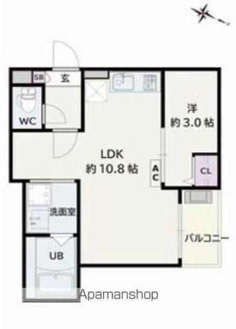 JACK HOMMACHIⅢ(1LDK/2階)の間取り写真