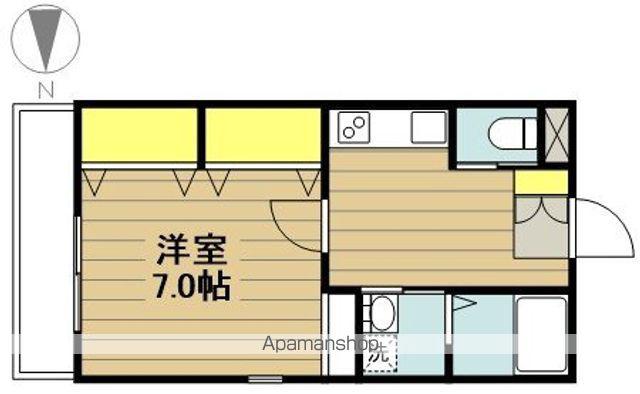 プランドール(1K/2階)の間取り写真