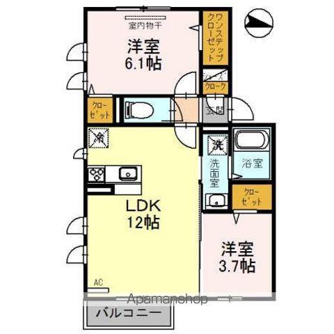 プラムツリー(2LDK/2階)の間取り写真