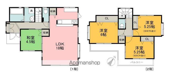 西武鉄道新宿線 狭山市駅 バス乗車時間:7分 御狩場バス停で下車 徒歩2分 2階建 築21年(4LDK)の間取り写真