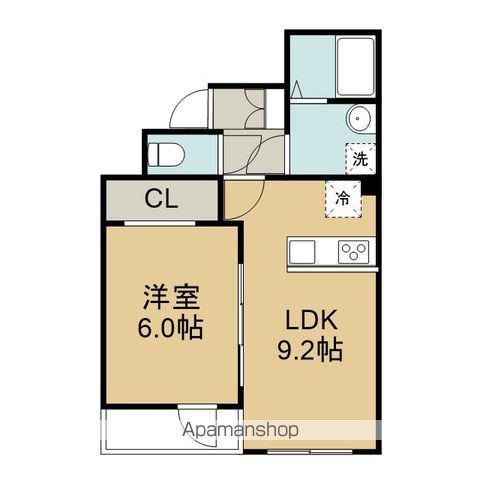 RIVIERE・M(1LDK/2階)の間取り写真