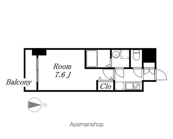 SーRESIDENCE葵1月中契約開始までAD3 ・FR2(1K/15階)の間取り写真