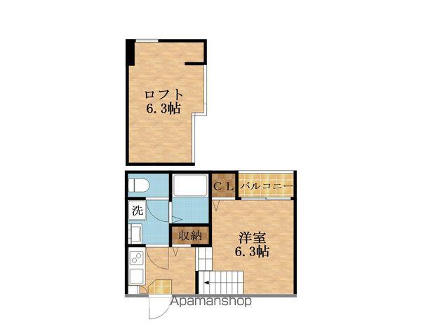 STAGE梅園(1K/1階)の間取り写真