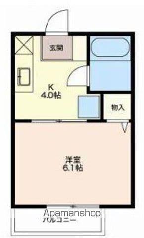 グリーンハイツ北門(1K/2階)の間取り写真