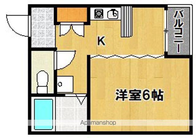 ドムール帝塚山南(1K/1階)の間取り写真