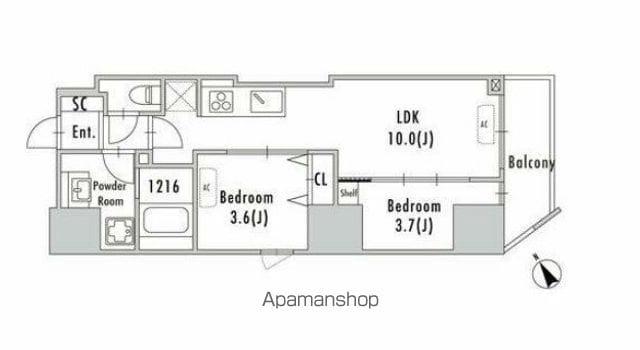 GRAN PASEO蔵前2(2LDK/6階)の間取り写真