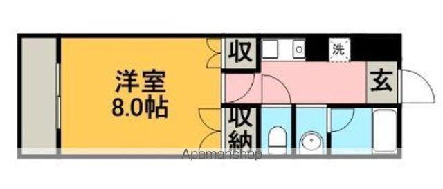 ソルメゾン和白東(1K/2階)の間取り写真