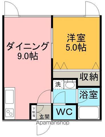 コーポ・サンロード(1DK/2階)の間取り写真