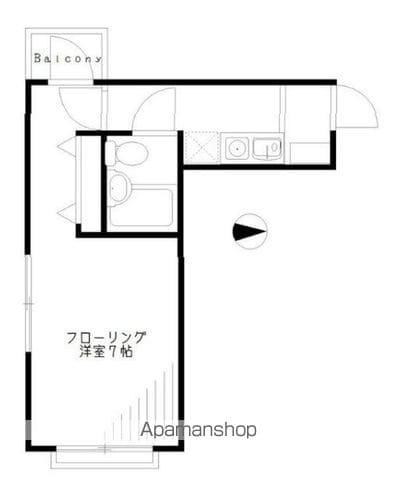 パークサイド(1K/3階)の間取り写真