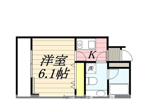 TERRACE FIVE(1K/4階)の間取り写真