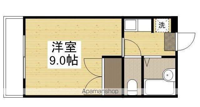 宇野線 久々原駅 徒歩14分 2階建 築31年(ワンルーム/2階)の間取り写真