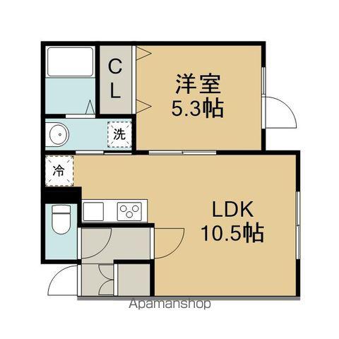 富士3丁目AP(1LDK/2階)の間取り写真