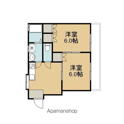 リバーサイドビュー(2DK/2階)の間取り写真