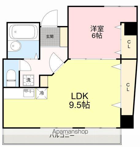 上杉KKビル(1LDK/5階)の間取り写真