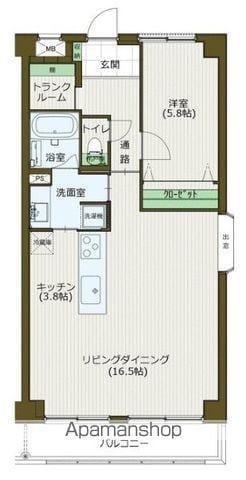レイヴェルⅠ(3DK/3階)の間取り写真