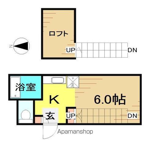 パルーム安積A(ワンルーム/1階)の間取り写真