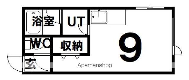 ピュア2000 BY URBAN(ワンルーム/2階)の間取り写真
