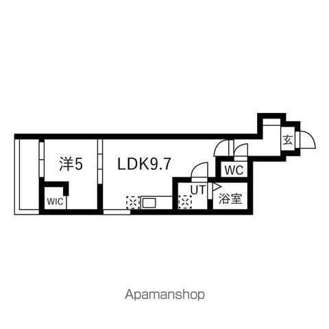 ジトローネ庄内(1LDK/3階)の間取り写真