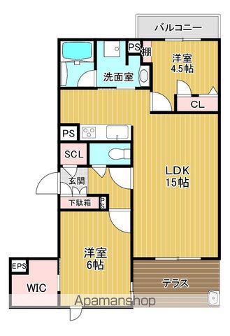 シャーメゾン シエル阪南(2LDK/1階)の間取り写真