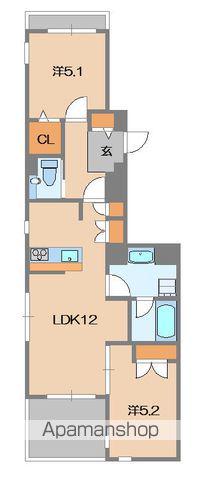 ヴィラ ルミエール2(2LDK/1階)の間取り写真