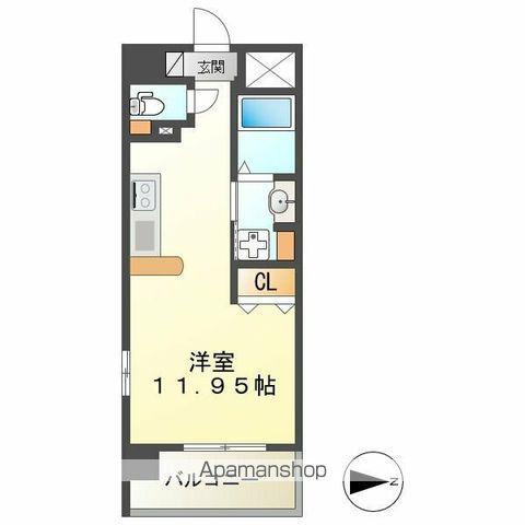 リバージュ(ワンルーム/7階)の間取り写真