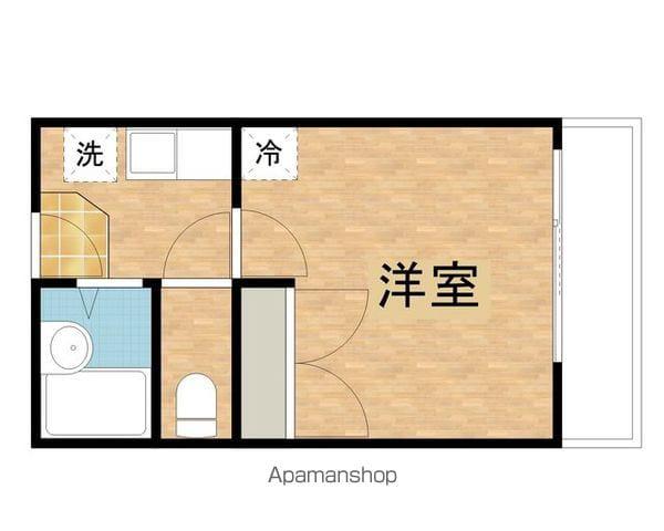 パレス昴(ワンルーム/3階)の間取り写真