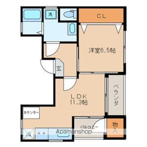 東京地下鉄千代田線 代々木公園駅 徒歩7分 3階建 築12年(1LDK/2階)の間取り写真