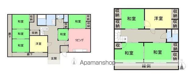 熊本県八代市 2階建 築49年(7DK)の間取り写真