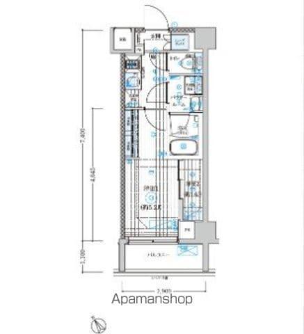 ブライズ鶴見本町通MAXIV(1K/3階)の間取り写真
