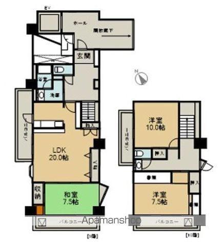 エクスアーバン己斐(3LDK/9階)の間取り写真