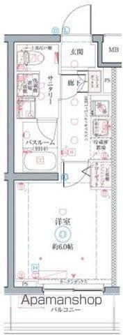 クレヴィスタ井荻(1K/5階)の間取り写真