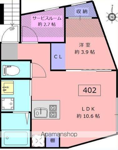 LOTUS NAKANOSHINBASHI(1SLDK/4階)の間取り写真