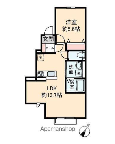 トレフォリオ(1LDK/1階)の間取り写真
