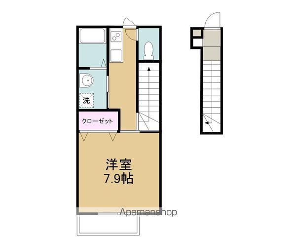 BELLACALMA(1K/2階)の間取り写真