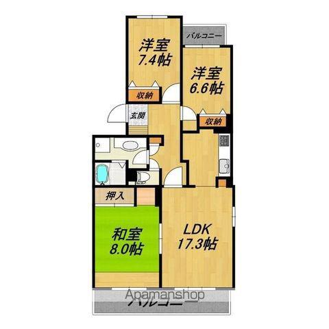 ノヴァ植園(3LDK/2階)の間取り写真
