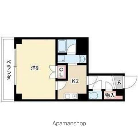 クレアールジーエー(1K/5階)の間取り写真