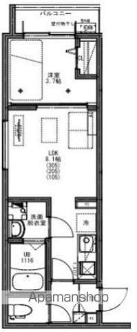 KEIAI RESIDENCE 五香Ⅱ(1LDK/2階)の間取り写真