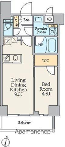 クレストコート中板橋(1LDK/8階)の間取り写真