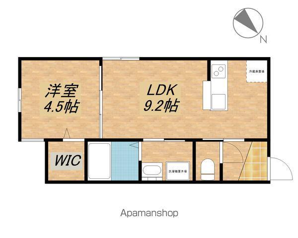 パーク水口(1LDK/1階)の間取り写真