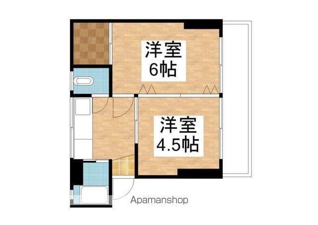 加正ビル(2K/5階)の間取り写真