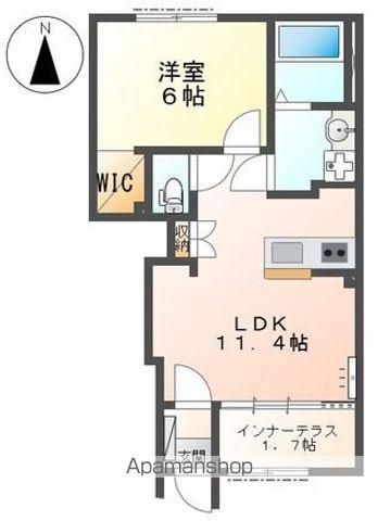 あま市下萱津アパート(1LDK/1階)の間取り写真